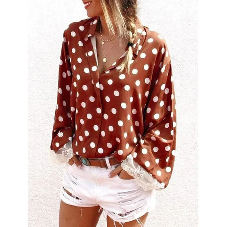 New Floral Print Loose Blouse