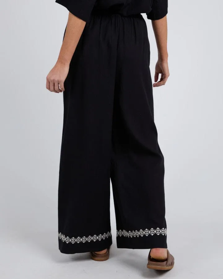 NINA EMBROIDERED PANT BLACK
