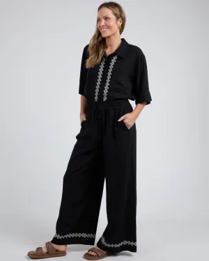 NINA EMBROIDERED PANT BLACK