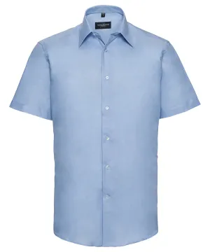 Oxford Blue - Short sleeve easycare tailored Oxford shirt