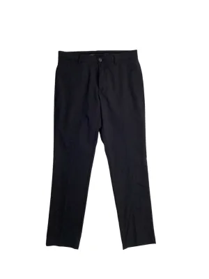 Perry Ellis Portfolio Mens Slim Fit Solid Stretch Flat Front Pants Black 30 x 29