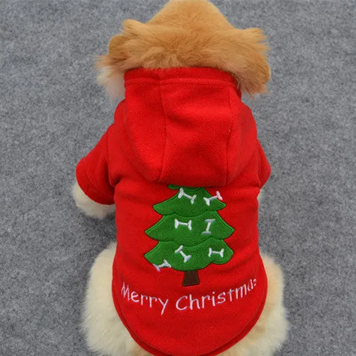 Puppy Christmas Pet Santa Claus Suit
