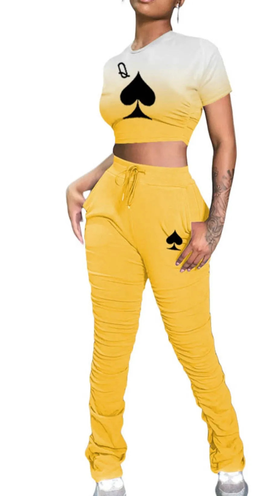 Queen of Spades Pant Set