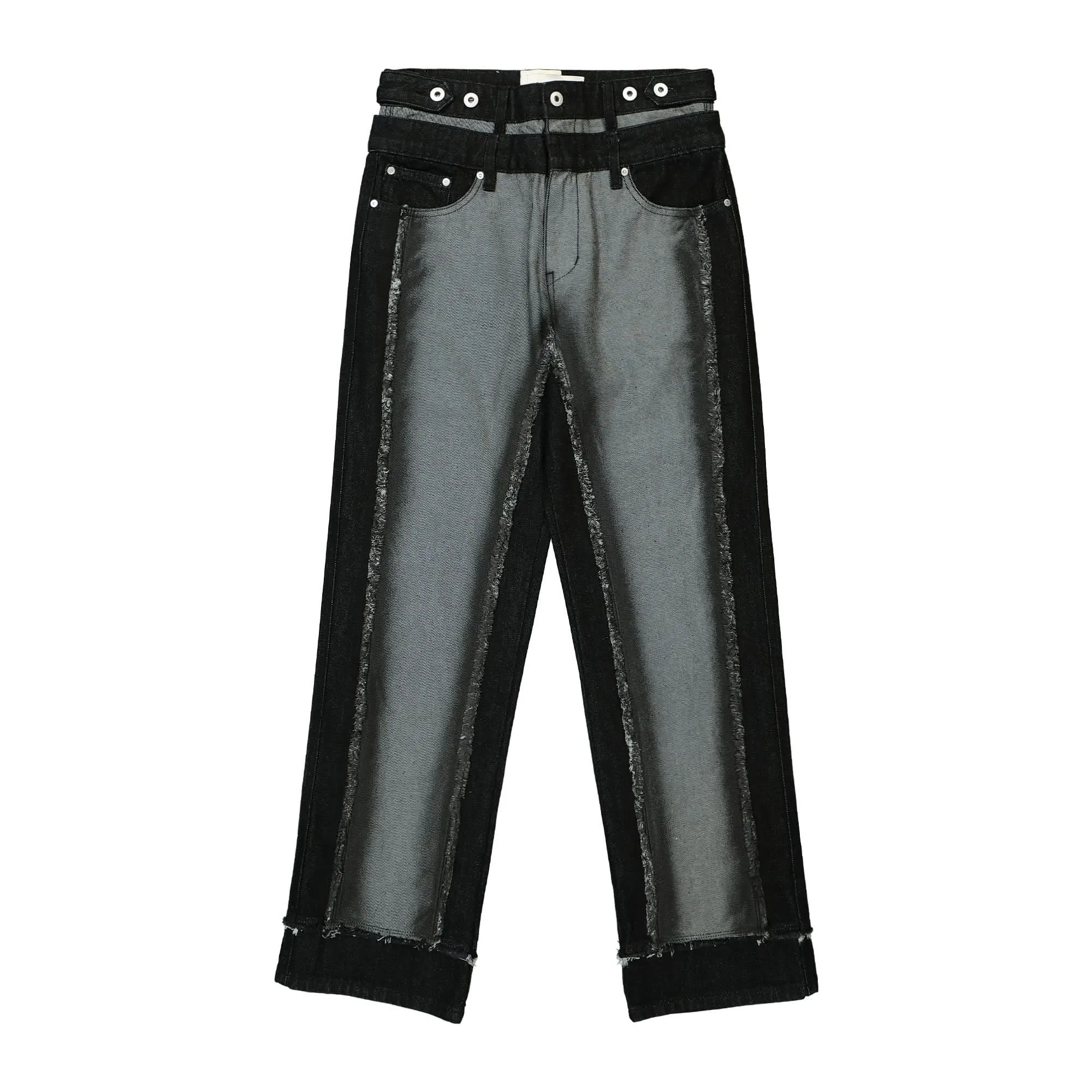 Raw Edge Patchwork Trousers