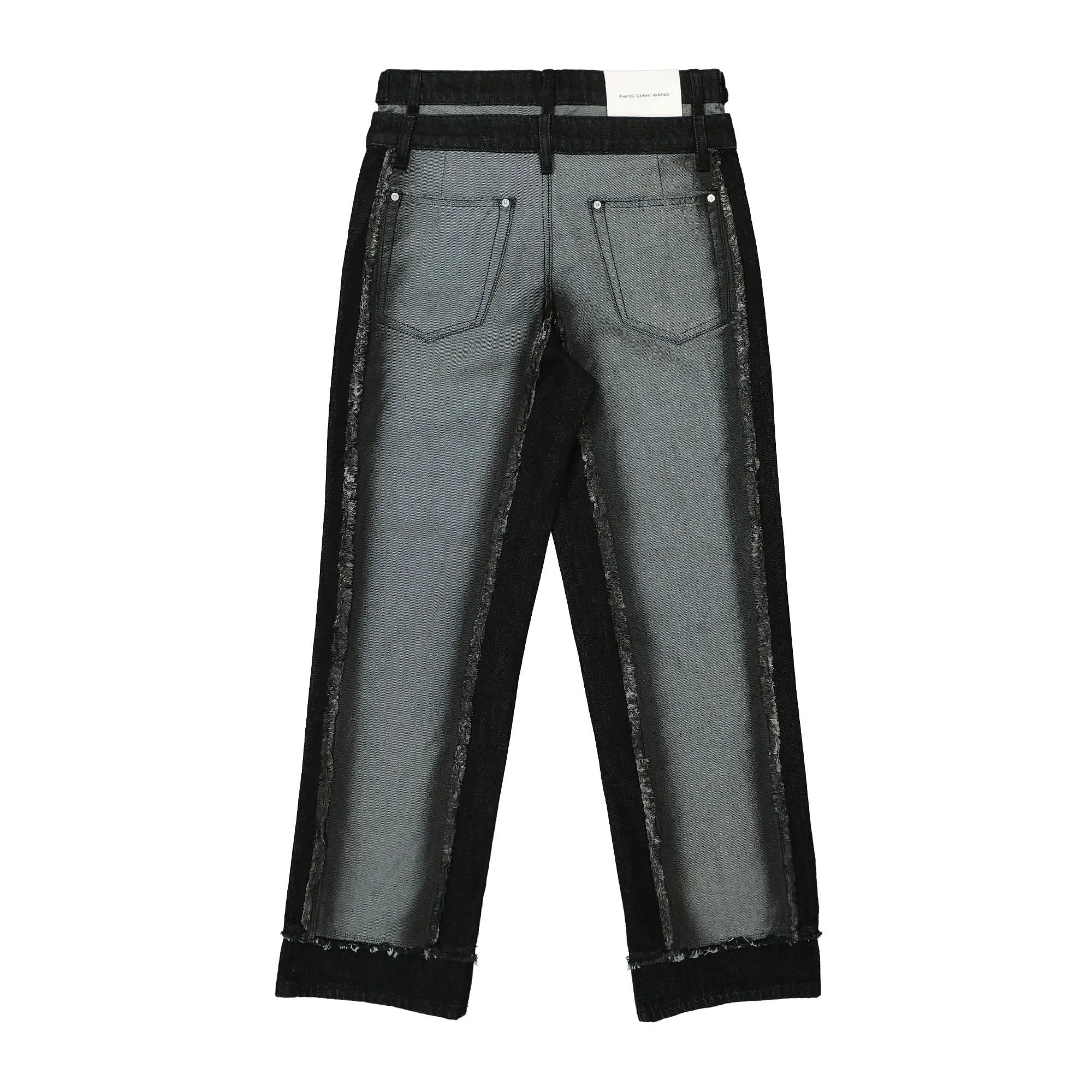 Raw Edge Patchwork Trousers