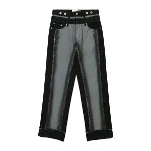 Raw Edge Patchwork Trousers