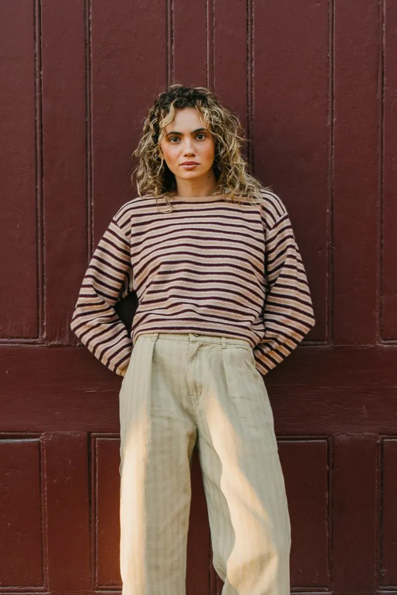 Ray - Cropped Stripe Jumper