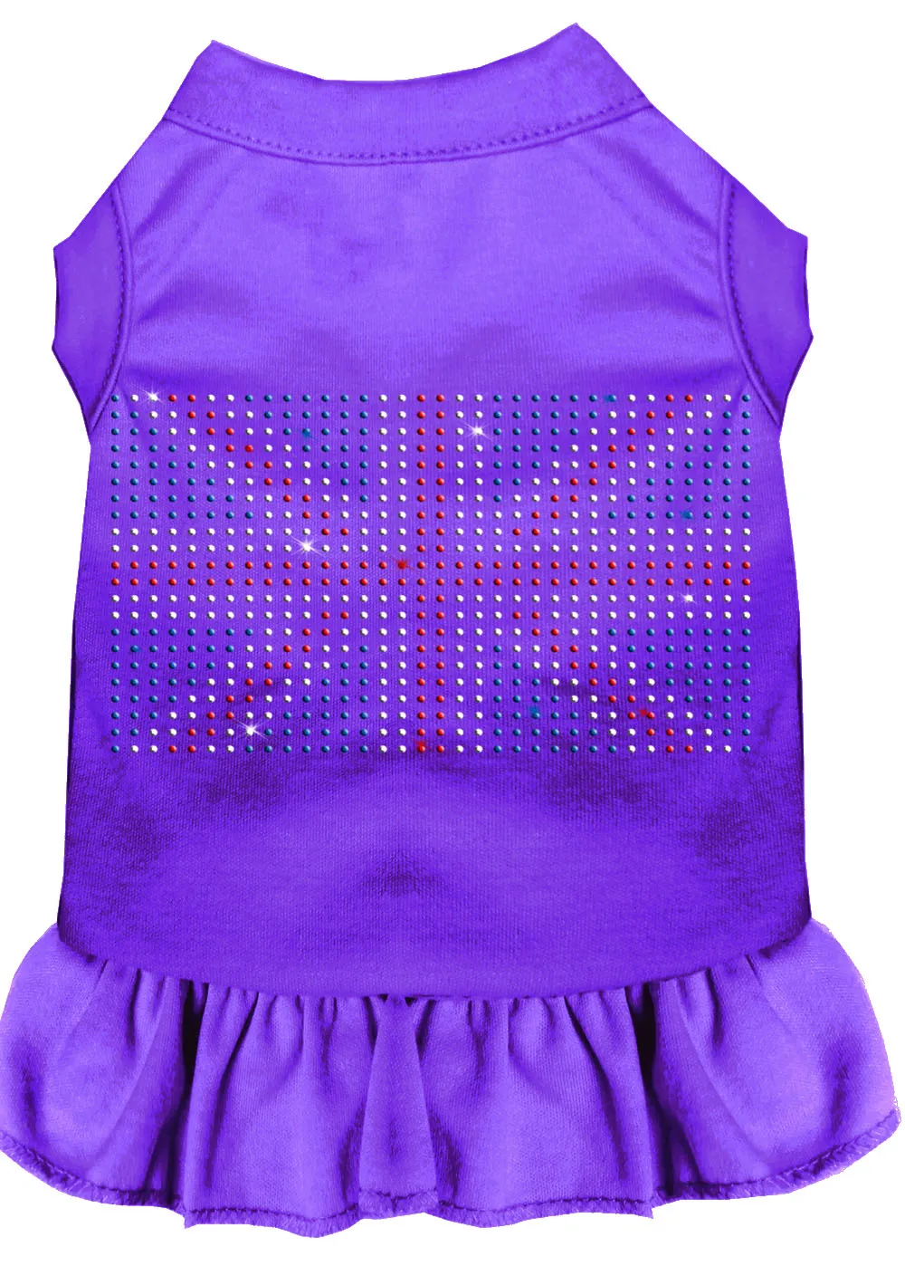 Rhinestone British Flag Dress Purple 4x