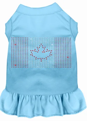 Rhinestone Canadian Flag Dress Baby Blue Sm