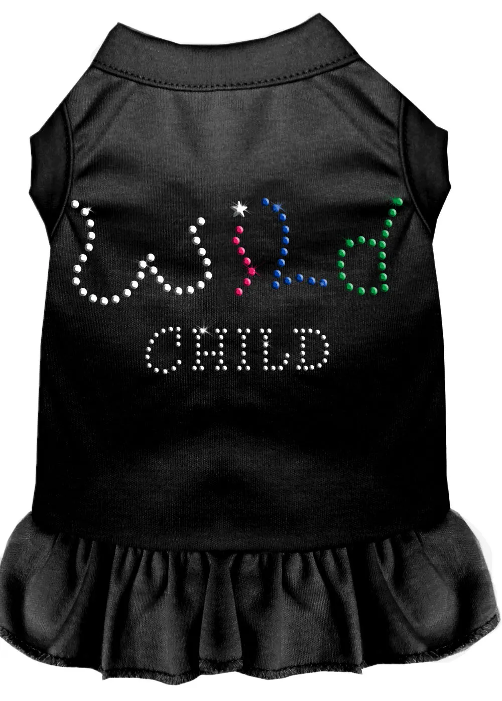 Rhinestone Wild Child Dress Black Xl