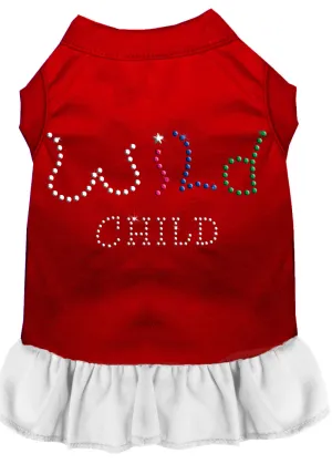 Rhinestone Wild Child Dress Red With White Xl