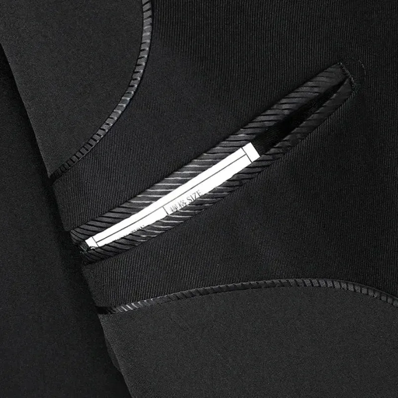 S-8XL (Blazer pants) Fashion Business Gentleman Italian Style Slim Solid Color Professional Suit