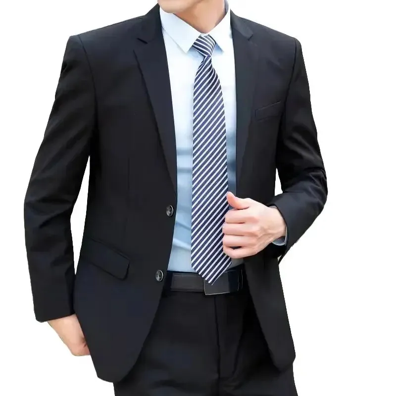 S-8XL (Blazer pants) Fashion Business Gentleman Italian Style Slim Solid Color Professional Suit