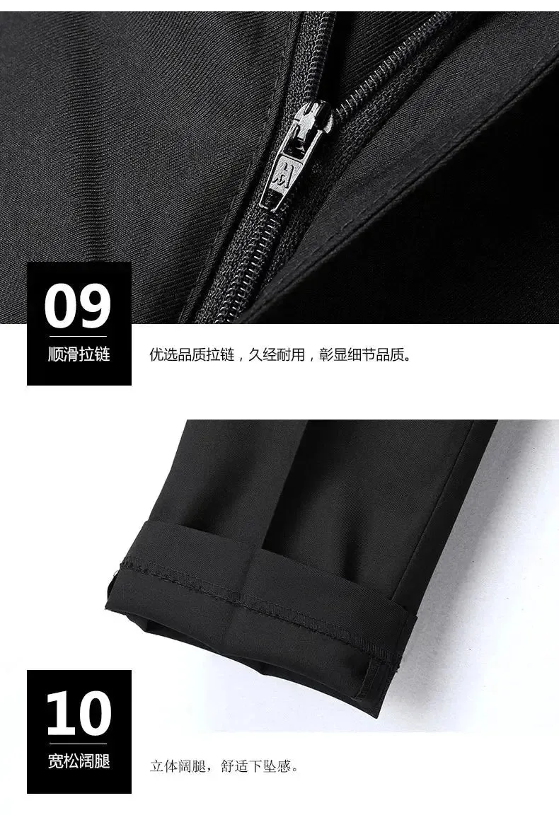 S-8XL (Blazer pants) Fashion Business Gentleman Italian Style Slim Solid Color Professional Suit