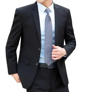 S-8XL (Blazer pants) Fashion Business Gentleman Italian Style Slim Solid Color Professional Suit