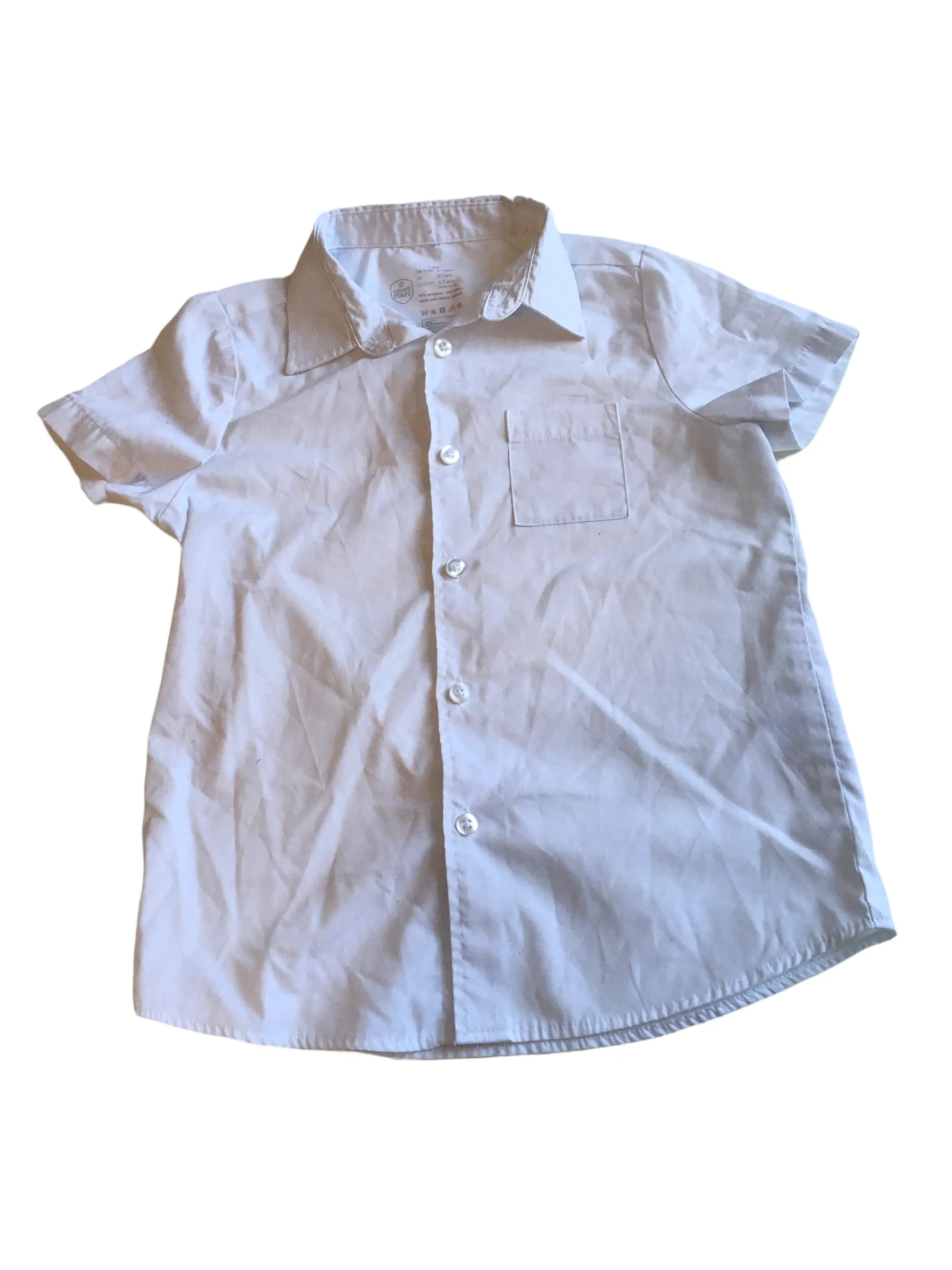 Smart Start White Boys S/S School Shirt - Boys 6-7yrs