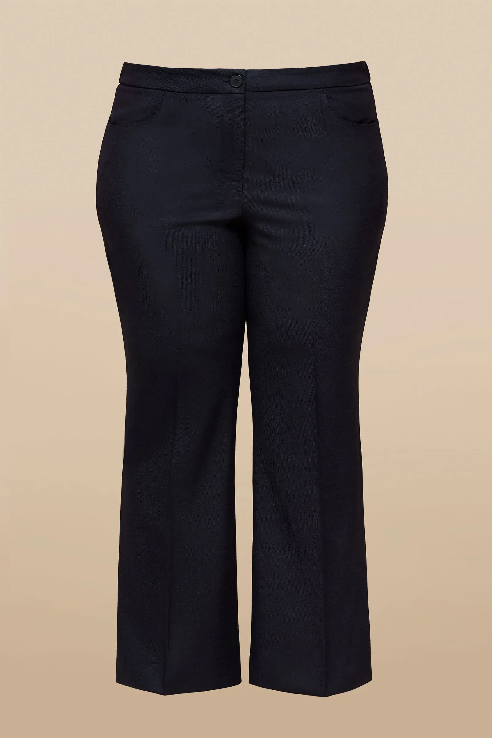 Tailored Wool Straight-leg Trousers Midnight