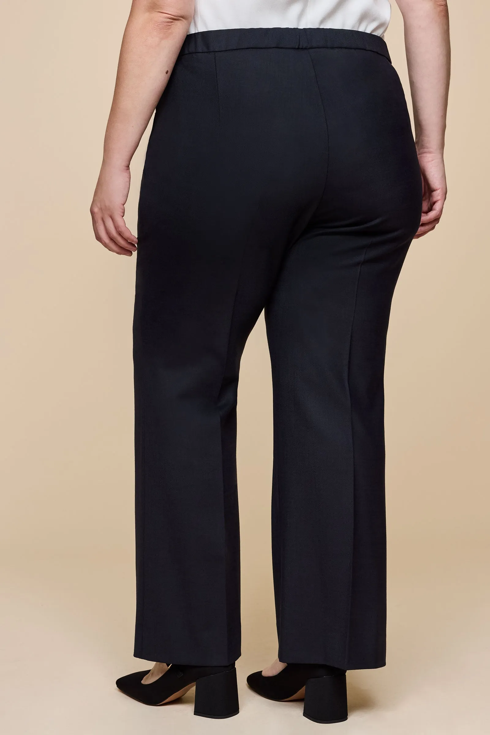 Tailored Wool Straight-leg Trousers Midnight