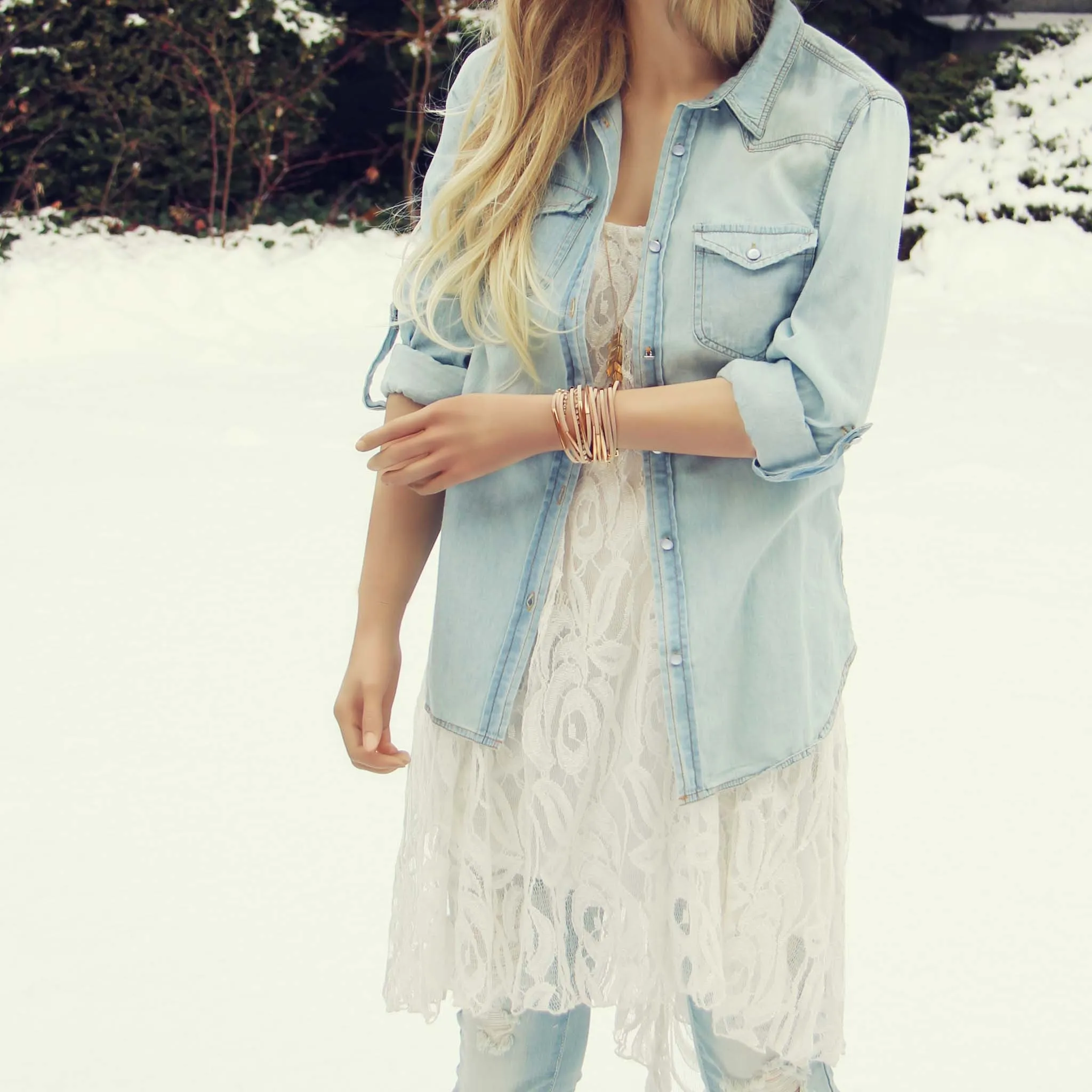 The Tilla Lace Layering Tunic