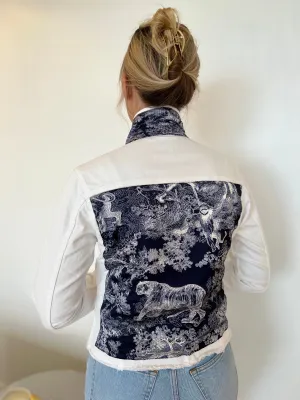 The White Denim Jacket / Navy Toile