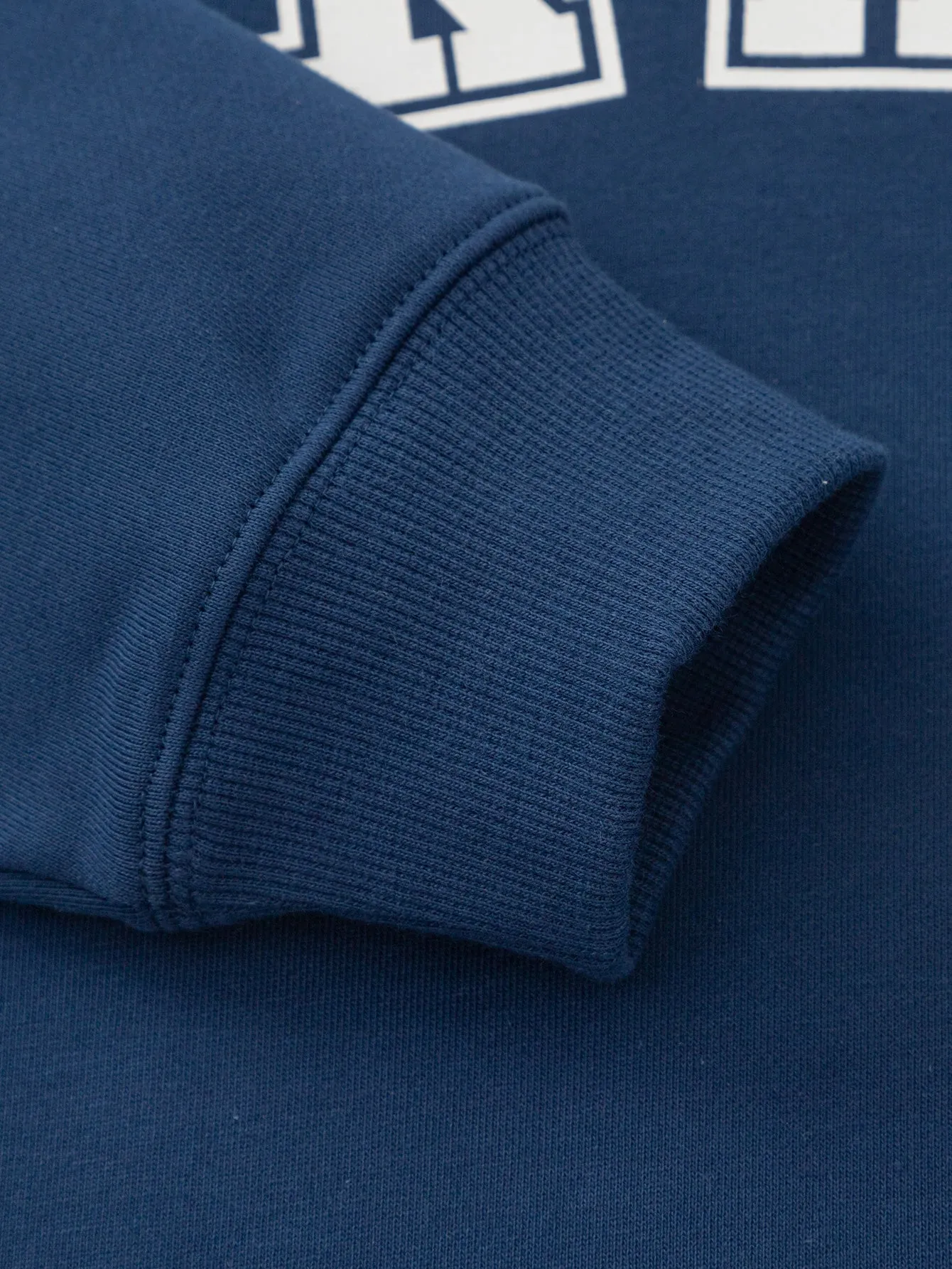 Unisex Daily Life Dark Blue Letter Hoody