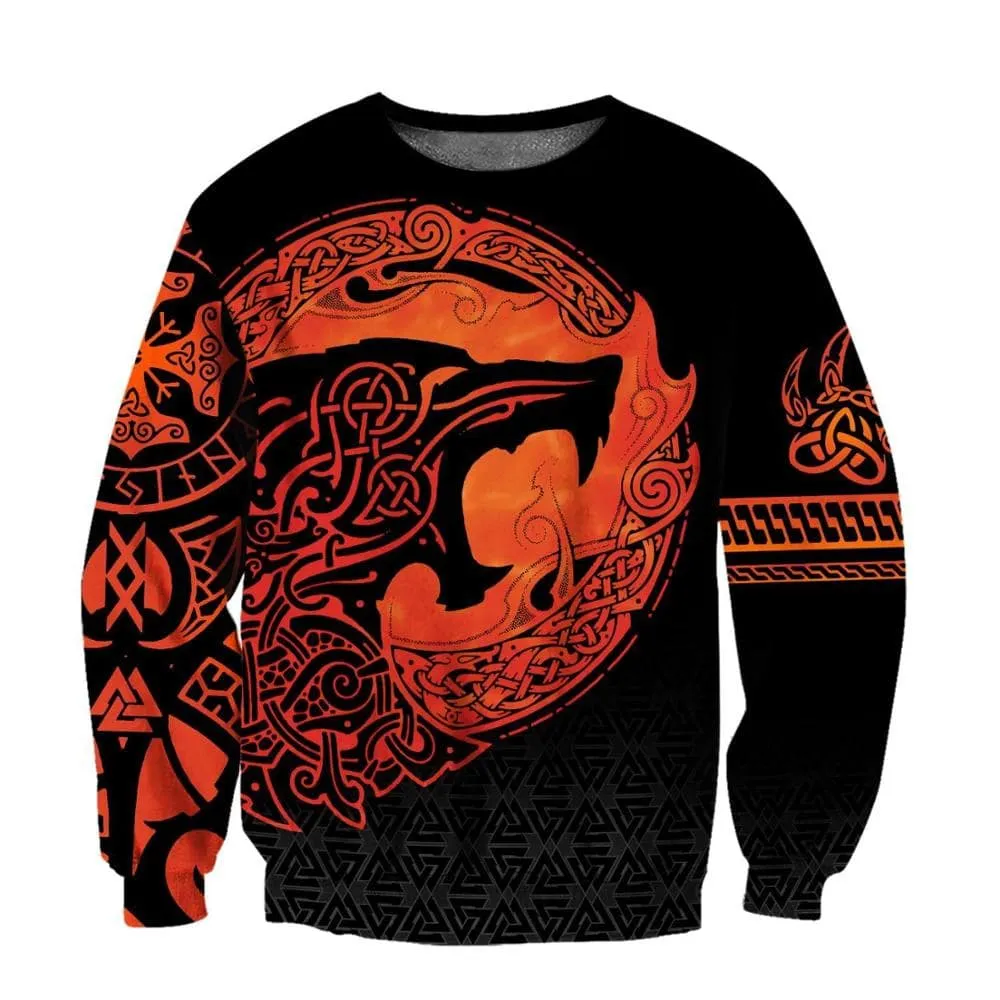 Viking Wolf Hooded Sweatshirts