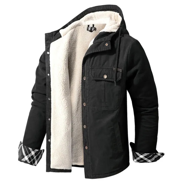 West Louis Classic Cotton Warm Hooded Windbreaker Parka