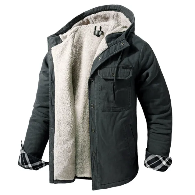 West Louis Classic Cotton Warm Hooded Windbreaker Parka