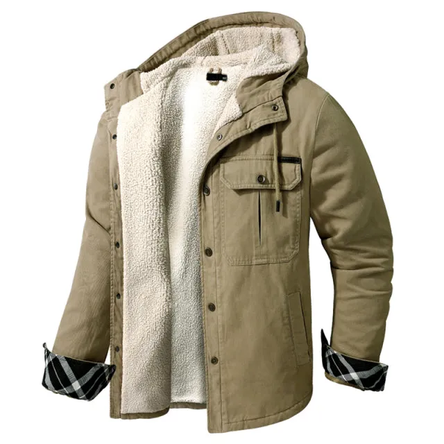 West Louis Classic Cotton Warm Hooded Windbreaker Parka
