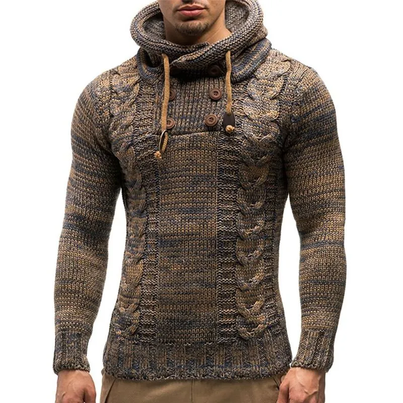 West Louis Knitted Turtleneck Top Sweater Hoodie