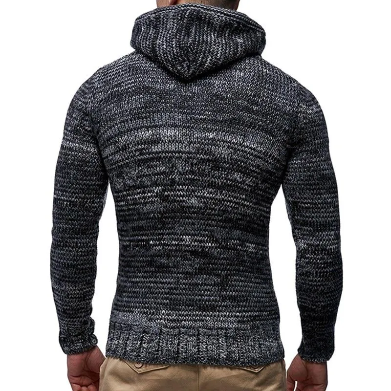 West Louis Knitted Turtleneck Top Sweater Hoodie