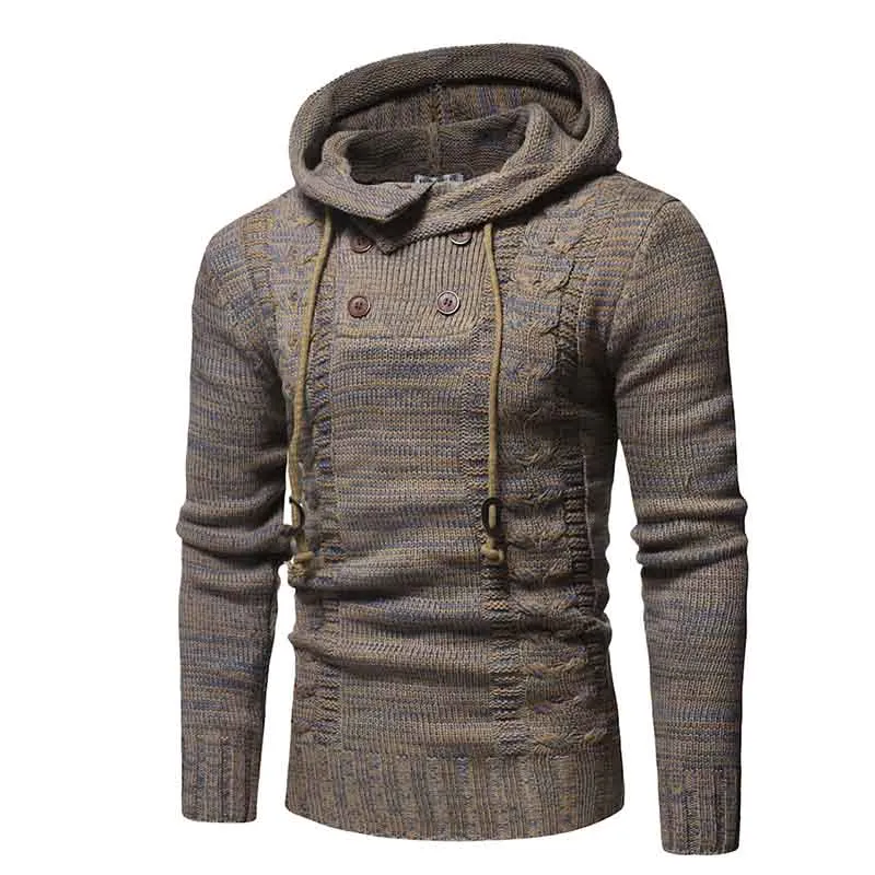 West Louis Knitted Turtleneck Top Sweater Hoodie