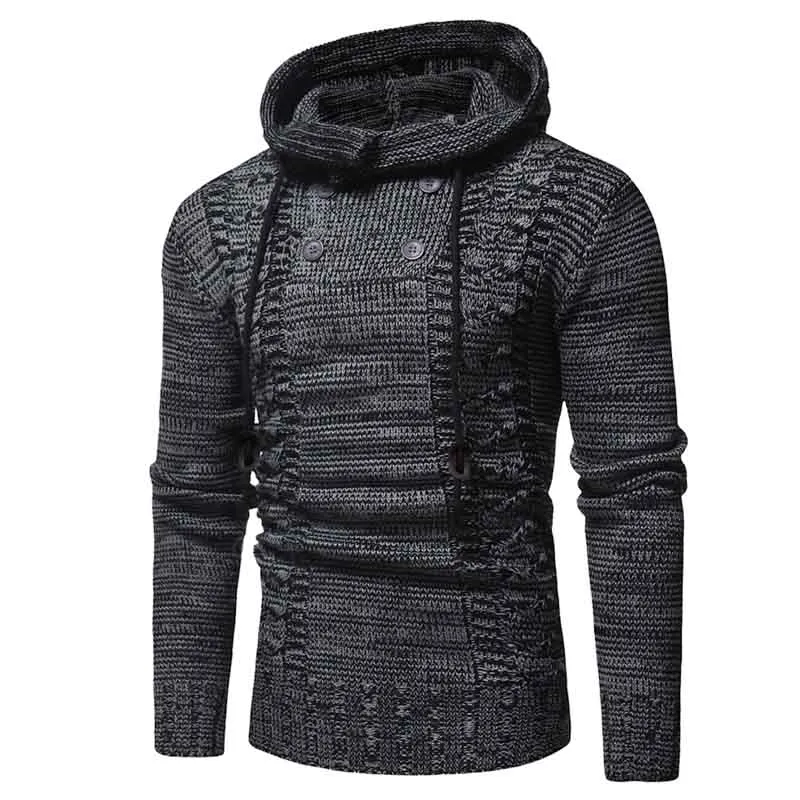 West Louis Knitted Turtleneck Top Sweater Hoodie