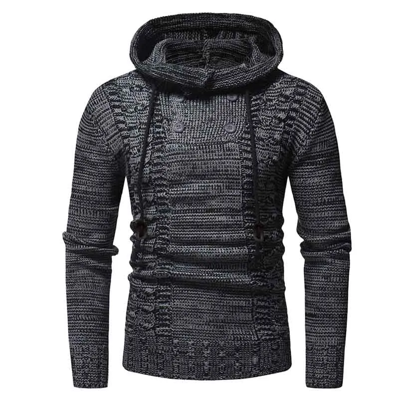 West Louis Knitted Turtleneck Top Sweater Hoodie