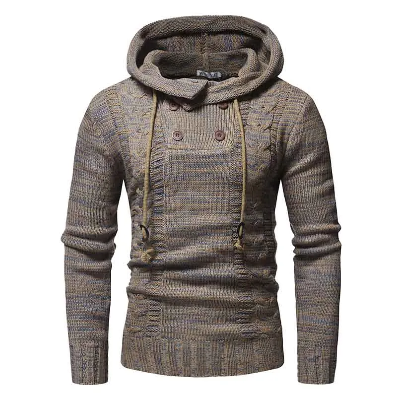 West Louis Knitted Turtleneck Top Sweater Hoodie
