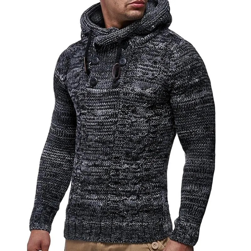 West Louis Knitted Turtleneck Top Sweater Hoodie