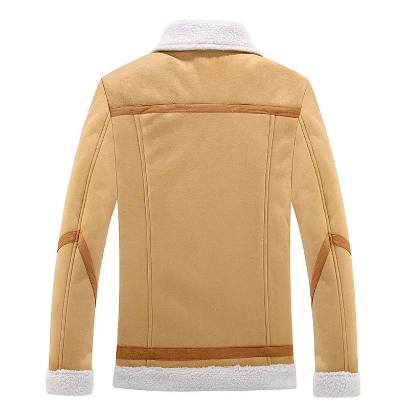 West Louis Warm Lamp Wool Flight Fur Coat