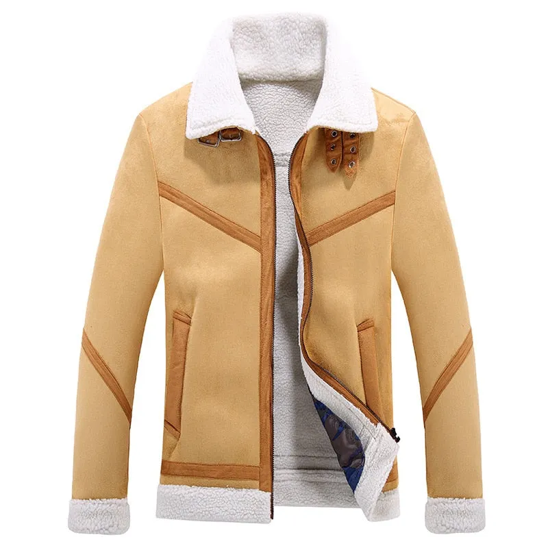 West Louis Warm Lamp Wool Flight Fur Coat