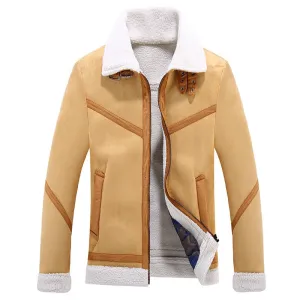 West Louis Warm Lamp Wool Flight Fur Coat