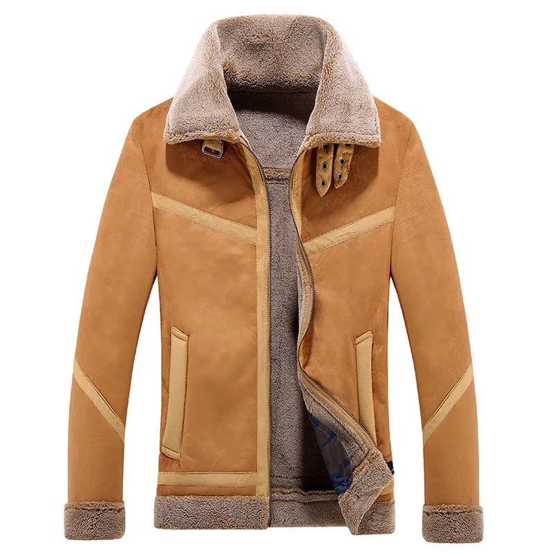 West Louis Warm Lamp Wool Flight Fur Coat