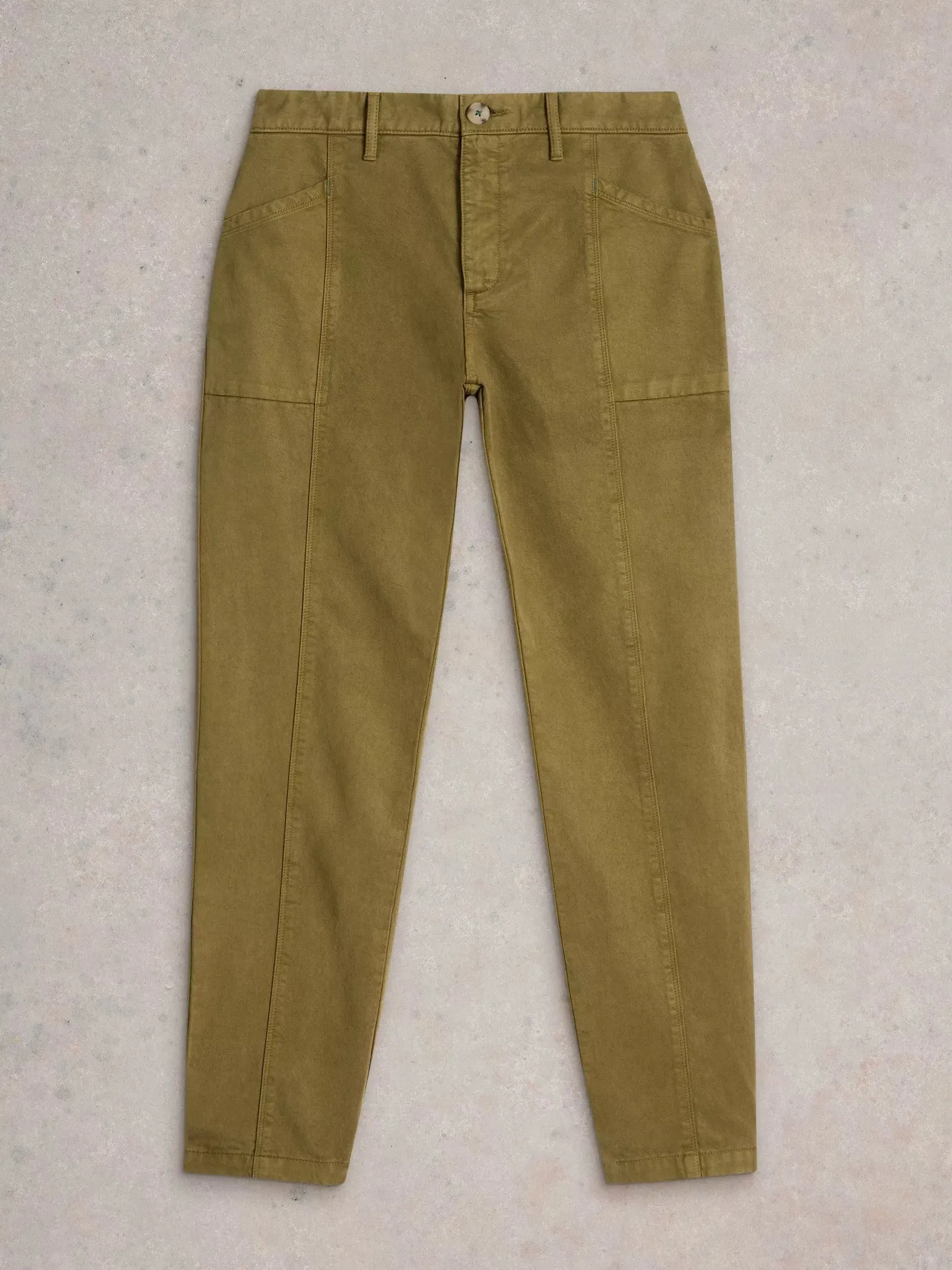 White Stuff Thea Trousers in Khaki Green