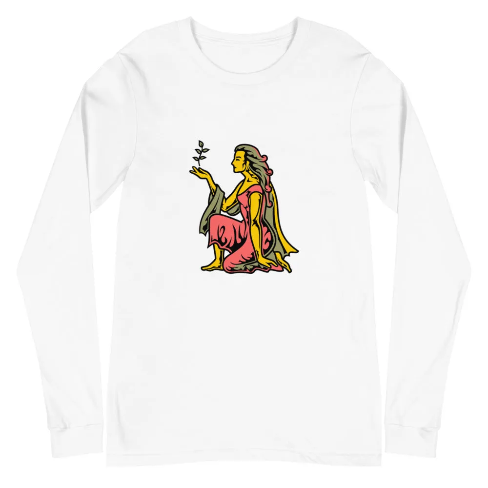 White Virgo Versatile Long Sleeve Tee