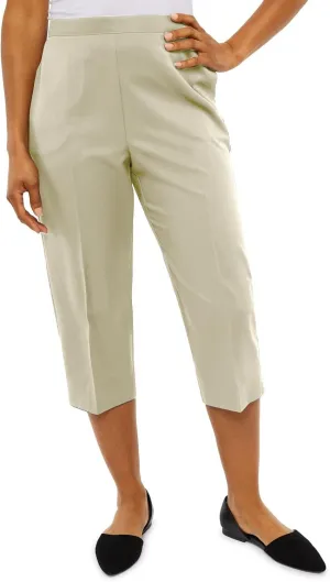 Womens Linen Pants Casual Summer High Waisted Cropped Wide Leg Pants Comfy Palazzo Beach Trousers