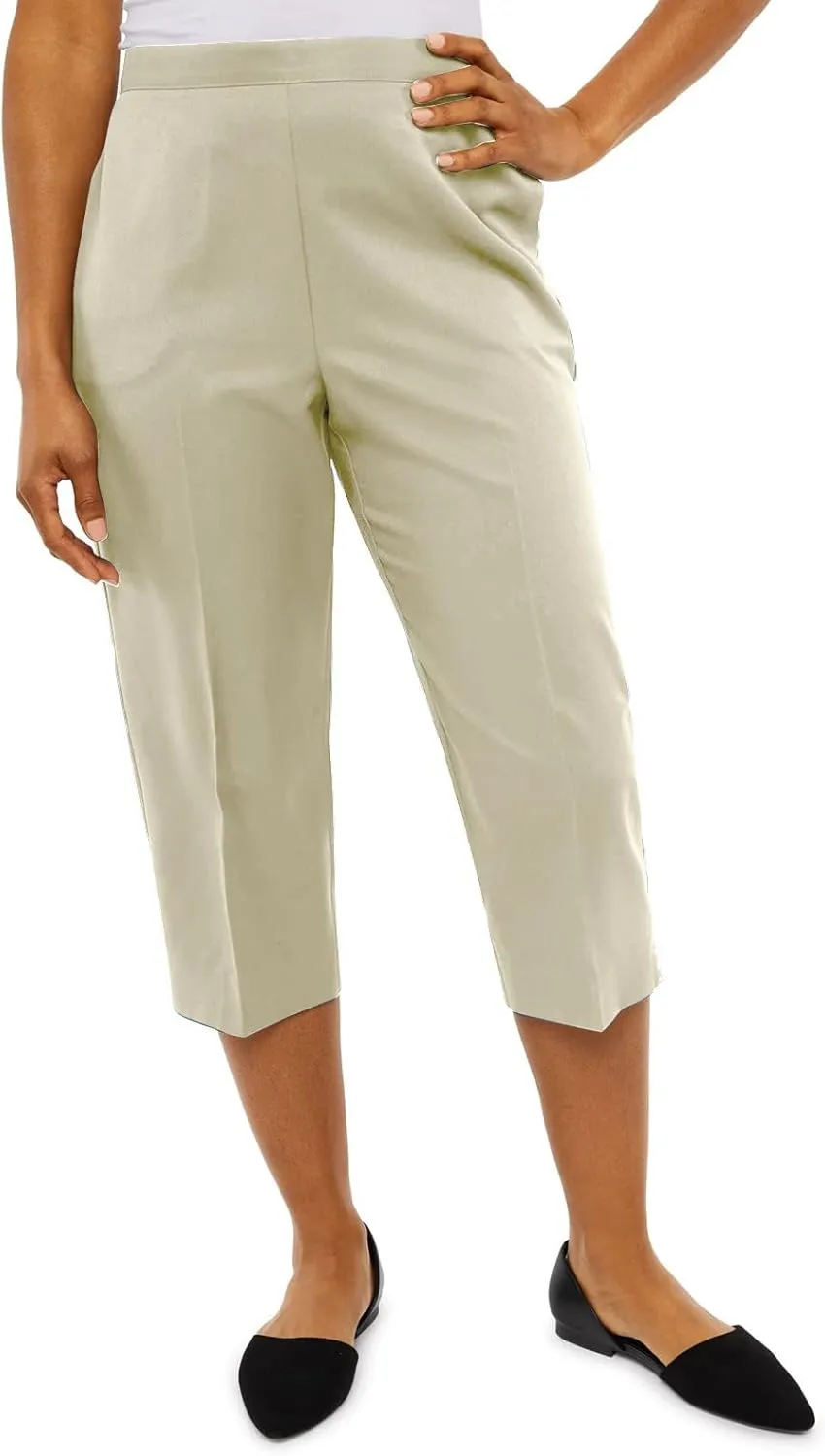Womens Linen Pants Casual Summer High Waisted Cropped Wide Leg Pants Comfy Palazzo Beach Trousers
